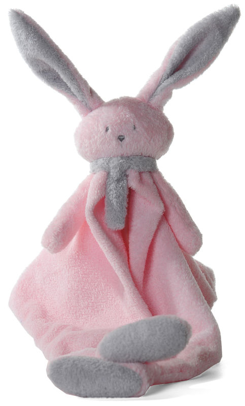  nina baby comforter rabbit pink grey 